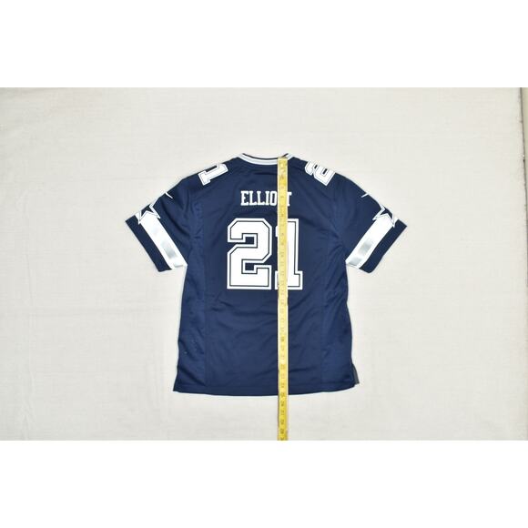 Dallas Cowboys Football Jersey Mens Large NFL Ezekiel Elliott 21 Nike - Picture 5 of 8
